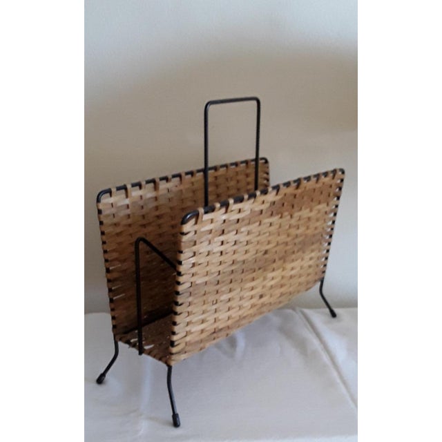 Vintage Newspaper Stand with Black Revered Wire Frame, 1970s For Sale - Image 4 of 6