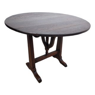 Antique French Vigneron Wine Tasting Table in Oak, 1850 For Sale