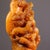 Amber Carved Soapstone Dragon and Coin Sculpture on Wooden Stand For Sale - Image 8 of 9