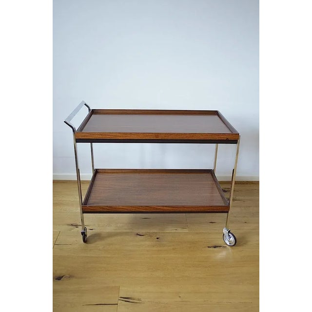 Teak Bar Cart from Opal Möbel, 1960s For Sale - Image 9 of 9