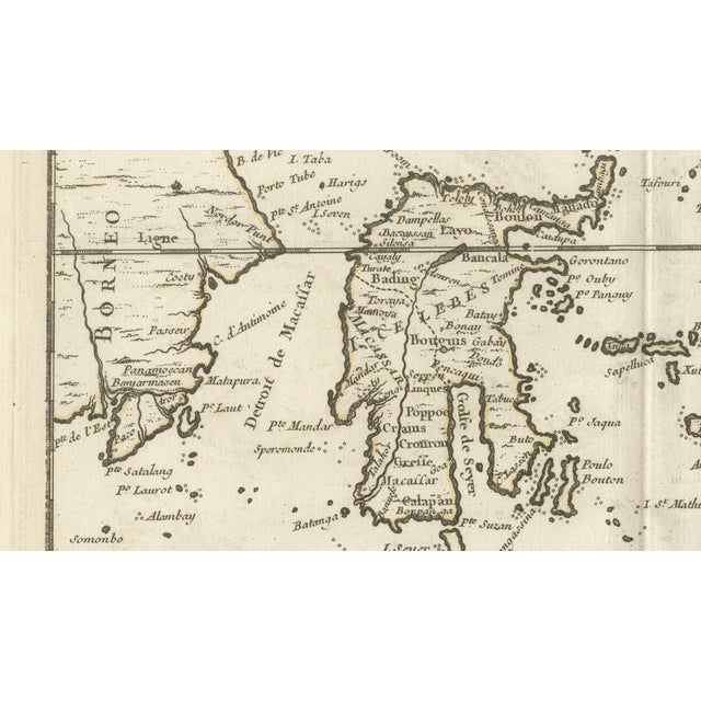 Antique French Engraved Map of the Moluccas & Celebes, Le Rouge, 1750s For Sale - Image 6 of 10