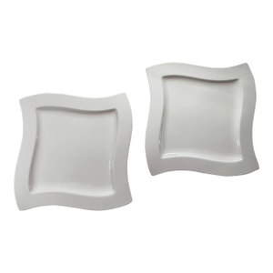 Villeroy & Boch “New Wave Caffe” Square Dinner Plates - Set of 2