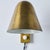 1960s Jacques Biny Patinated Brass Articulating Plug-In Wall Lamp, Unmarked For Sale - Image 11 of 12