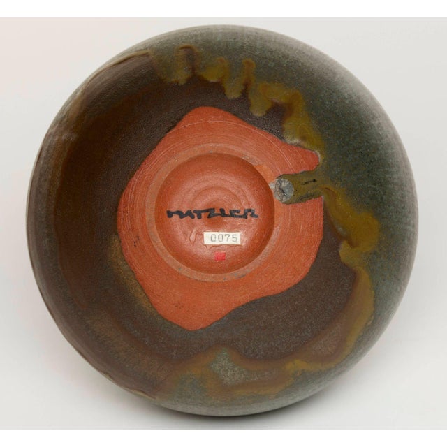 Gertrud and Otto Natzler Round Bottle With Lip, 1967 For Sale In Chicago - Image 6 of 6