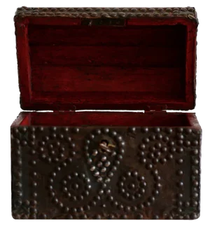 Antique Travel Box with Lock in Studded Oak, France, 18th Century