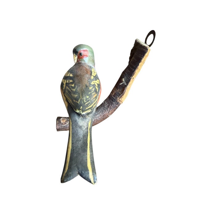 1930s Austrian Folk Art Carved Wood Bird #69, 1930s For Sale - Image 5 of 5