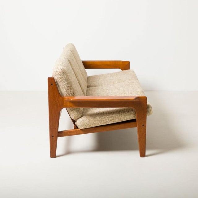 Wood Mid-Century Modern Teak 3-Seater Sofa by Arne Wahl Iversen for Komfort, Denmark, 1960s For Sale - Image 7 of 12