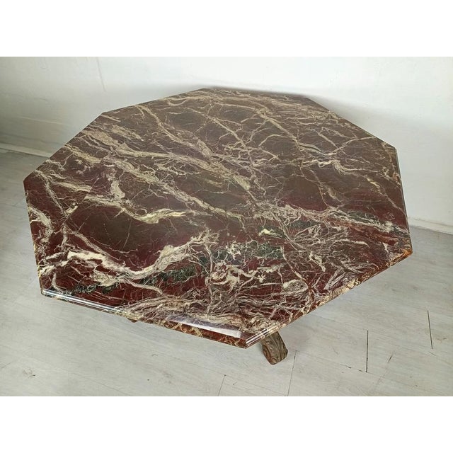 Wood Antique Table in Marble For Sale - Image 7 of 18