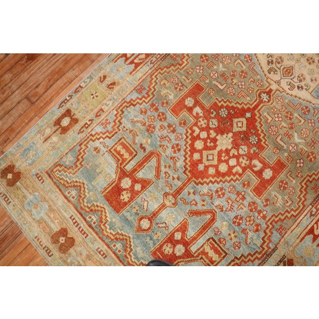 Quirky best describes this Persian Bidjar wide runner from the early 20th century Measures: 4'4" x 11.