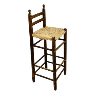 Mid-Century Italian Wicker Bar Stools, 1960s For Sale