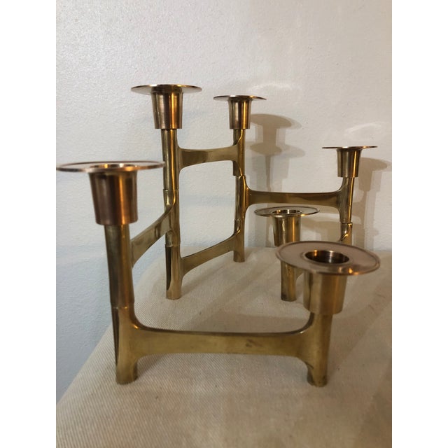 1960s Mid Century Articulated Brass Candle Holder Chairish