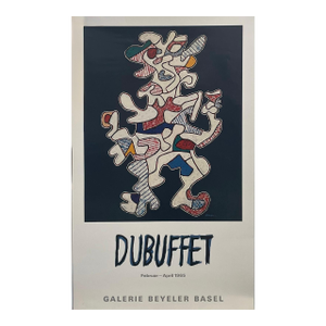After Jean Dubuffet, Original Vintage Poster Jean Dubuffet Gallery Exhibition Galerie Beyeler Basel
