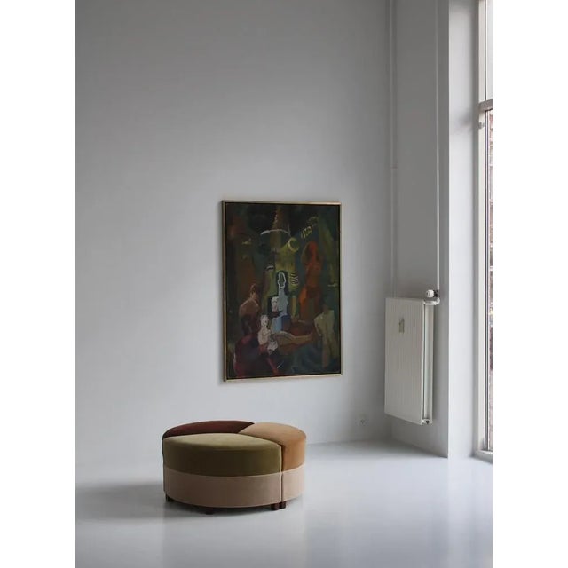 Large and beautiful cubist oil painting by danish female artist ebba carstensen. Figure composition, c. 1915–25....