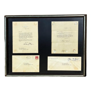 Framed Richard Nixon & Spiro Agnew Watergate Letters 1973 For Sale