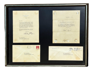 Framed Richard Nixon & Spiro Agnew Watergate Letters 1973