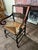 19th Century Antique American Sheraton Style Hand-Painted Rush Seat Armchair For Sale - Image 4 of 11