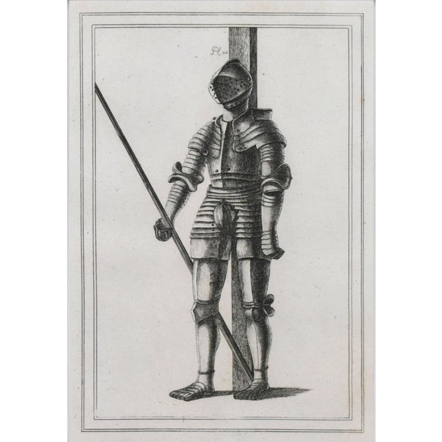 19th Century Engravings of Medeival English Knights Suits of Armour 1801- A Pair For Sale - Image 9 of 9