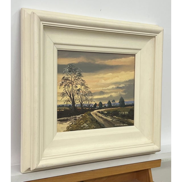 Sunset in Ireland Countryside - Original Oil Painting by Northern Irish Artist 1985 Circa For Sale - Image 4 of 11