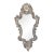 Early 20th Century Rococo Baroque Italian Style Intricate Cream Wall Mirror For Sale