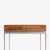 Modern Solid Wood Accent Bench Tables With Steel Bases, Pair For Sale - Image 3 of 7