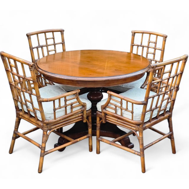 Brown Late 20th Century Baker Furniture --- Milling Road American Empire Style Breakfast/Center Table For Sale - Image 8 of 10