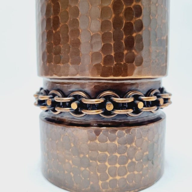Vintage Arts and Crafts Hammered Copper Vase, 1970s For Sale - Image 4 of 12