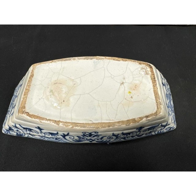 17th/18th Century Earthenware Inkwell by Faïenceries de Rouen I have official proof of authenticity such as vintage...