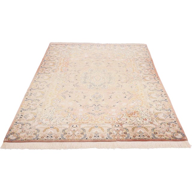 Middle Eastern Hand-Knotted Tabriz Rug For Sale - Image 3 of 6