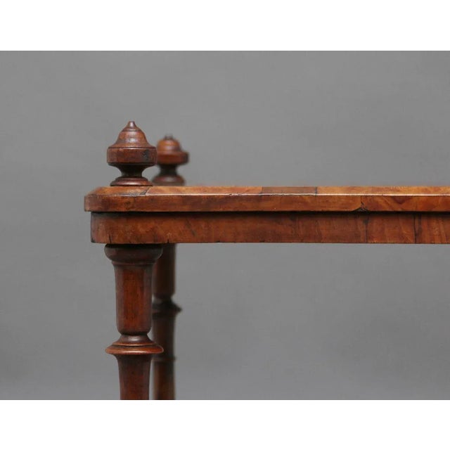 19th-Century Burr Walnut Canterbury For Sale - Image 10 of 13