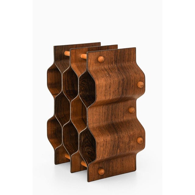 Bottle Stand in Rosewood attributed to Torsten Johansson, 1950s For Sale - Image 4 of 6
