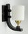 Paul Marra Ebonized Wood, Brass & Studio Glass Wall Sconces - a Pair For Sale - Image 9 of 18