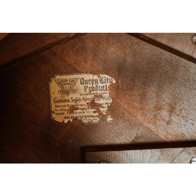 Vintage Solid American Walnut Pedestal Table For Sale - Image 11 of 14