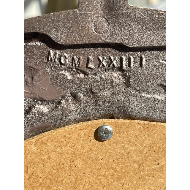 Vintage Late 20th Century Mgm Boho Chic Faux Rattan Oval Wall Mirror For Sale - Image 4 of 9