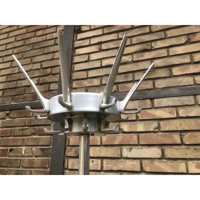 Silver Vintage Wardrobe Stand in Aluminum, 1950s For Sale - Image 8 of 11