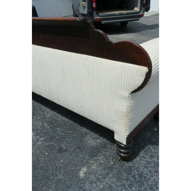 Early 1800s Empire Federal Flame Mahogany Long Bench Couch Sofa Chairish