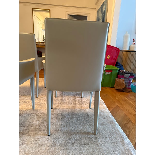 Design Within Reach Bottega Leather Dining Room Armchair by Frag - Set of 4 For Sale - Image 10 of 12