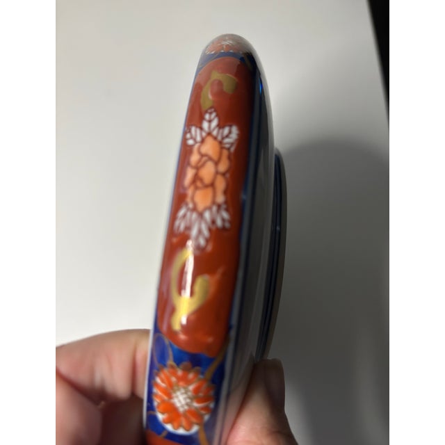 Antique Japanese Imari Porcelain Shallow Bowl, Gold Seal Mark, Meiji-Taishō For Sale In New York - Image 6 of 11