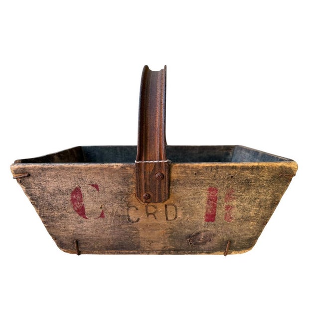 Farmhouse Vintage French Grape Harvest Basket For Sale - Image 3 of 5