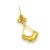 Contemporary Seed Pearl 22k Yellow Gold Dangle Drop Earrings For Sale - Image 3 of 4