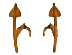 1950s Arrow Form Mid Century Modern Andirons-a Pair