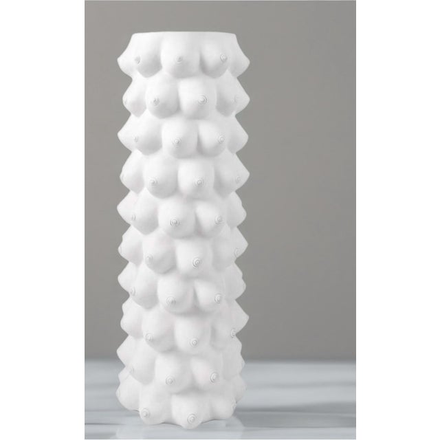 Huge Discontinued Johnathan Adler 18” Pop Art Perpetual Georgia Boob Pottery Vase For Sale - Image 10 of 11