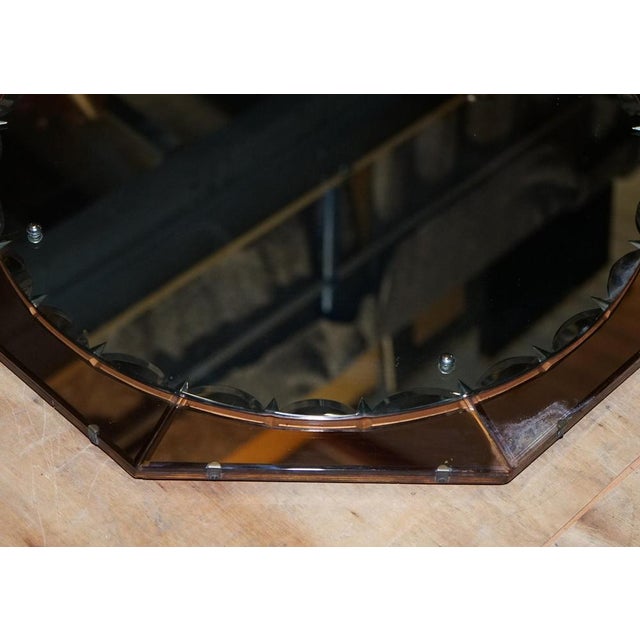 1920s Large French Art Deco Peach Wall Mirror, 1920s For Sale - Image 5 of 18