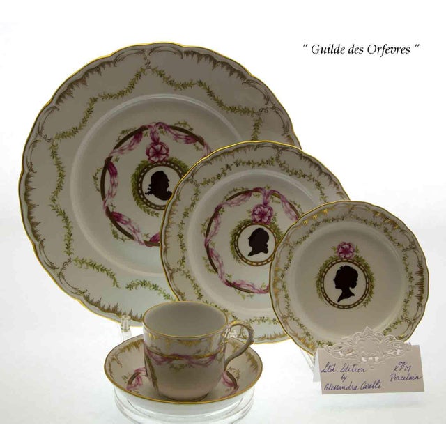 1990s Limited Edition 1/20 Hand-Painted Large Dinner Plate Male Silhouette Large Dinner For Sale In New York - Image 6 of 15