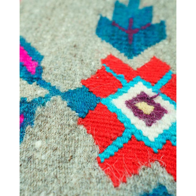 Vintage Romanian-Balkan Handwoven Wool Flatweave Runner Rug with Geometric Medallions, 1970s For Sale - Image 4 of 11