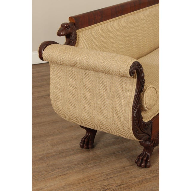 Antique American Empire Carved Mahogany Sofa For Sale - Image 12 of 12