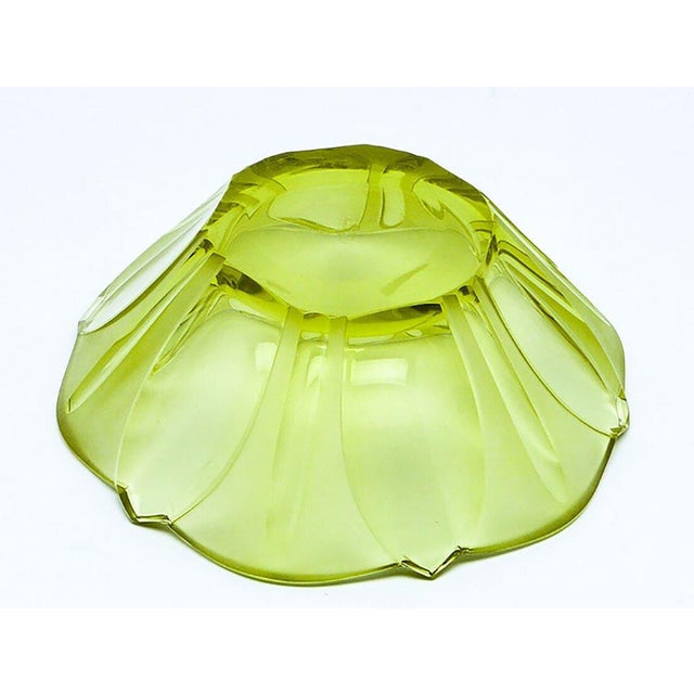 Art Deco Fruit Bowl by F. Hlousek for Moser, Czechoslovakia, 1930s For Sale - Image 4 of 9