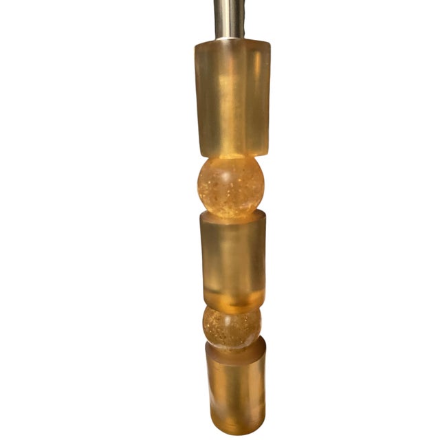 Vintage Crushed Ice Resin Lamps by Marie-Claude De Fouquières, 1970s, Set of 2 For Sale - Image 4 of 10