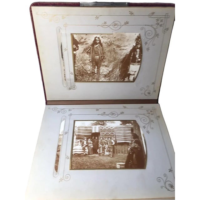 American Indian Red Velvet Photo Book of Indians For Sale - Image 4 of 10