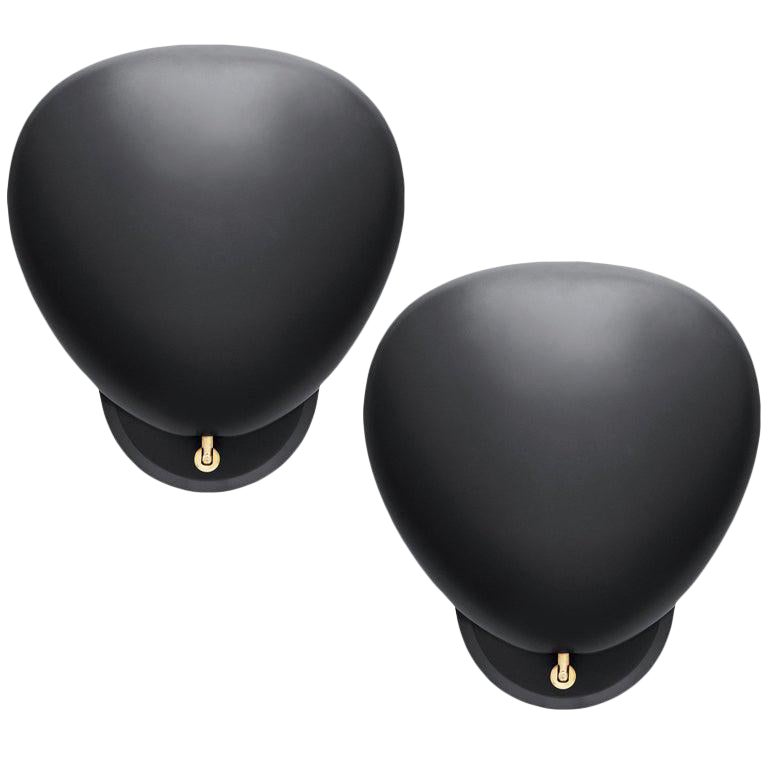 Greta Magnusson Grossman 'Cobra' Wall Lamp in Black | Chairish