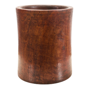 Large Chinese Export Hardwood Scholar's Brush Pot Vessel
